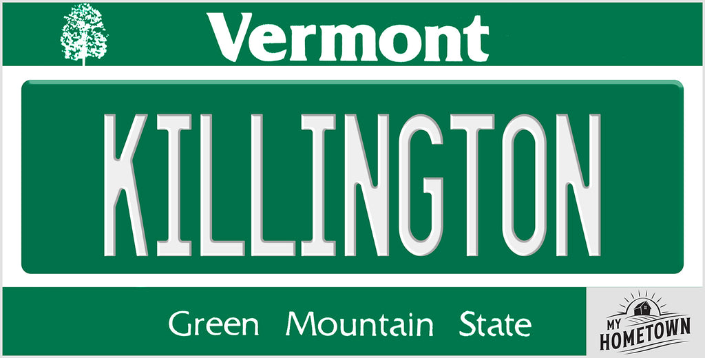 Killington Vermont license plate design, full plate view