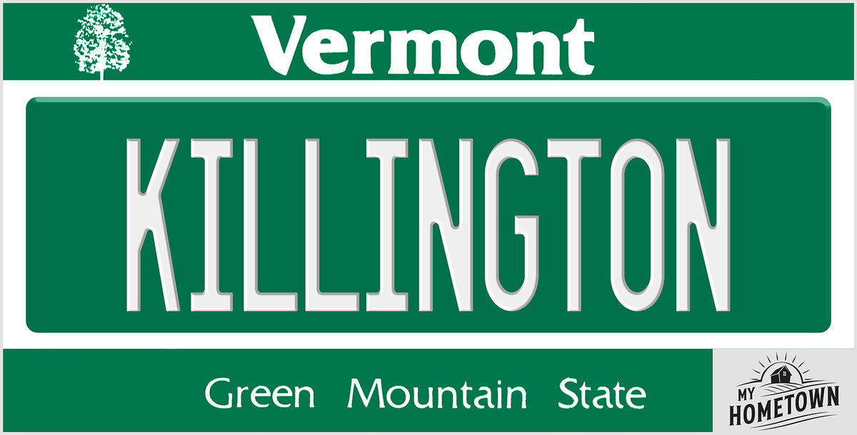 Killington Vermont license plate design, full plate view