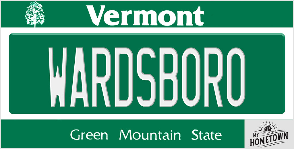 Wardsboro Vermont license plate design, full plate view